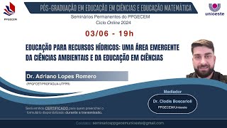 Educação para Recursos Hídricos Uma área emergente da Ciências Ambientais e da Educação em Ciências [upl. by Inail]