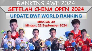 Ranking BWF 2024 │ Setelah China Open 2024 │ [upl. by Anelav470]