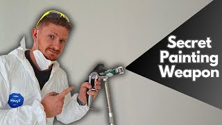 How to Spray Paint Walls and Ceilings Quickly  The Tool You MUST See [upl. by Pandich]