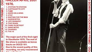 David Bowie Kungliga Tennishallen Stockholm april 26 1976  audio [upl. by Kensell]