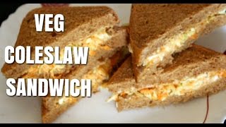 Veg Coleslaw Sandwich Recipe [upl. by Zerla784]