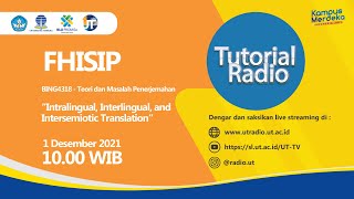 Intralingual Interlingual and Intersemiotic Translation  BING4318 Teori amp Masalah Penerjemahan [upl. by Aurita895]