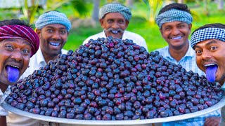 100kg JAVA FRUIT  SWEET FRUIT JAM Recipe Cooking in Village  NAVAL PAZHAM  Black Plum Jamun Fruit [upl. by Lajib]