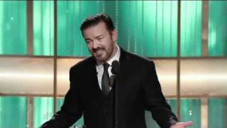 Ricky Gervais Opening Monologue  Golden Globes 2011 [upl. by Annawik]