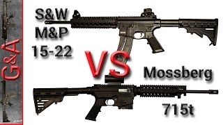 SampW MampP 1522 vs Mossberg 715t 22lr [upl. by Gardie]