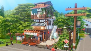 Japanese Ramen Shop amp Apartment  SIMS 4 Stop Motion Build  No CC [upl. by Adnamor]