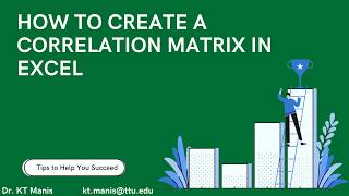 How to create a correlation matrix in Excel [upl. by Atoiyanap138]