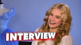 Cinderella Cast Interview Lily James amp Richard Madden  Disney 2015 [upl. by Nahij]