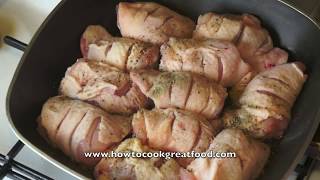 Easy Chicken amp Bacon  Baked Bacon n Chicken Recipe  Chicken Thighs Roasted Bacon  keto [upl. by Kata]