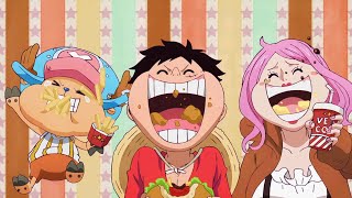 LUFFY BONNEY CHOPPER FINALLY GOT SOMETHING TO EAT ENGLISH SUB [upl. by Gatias]