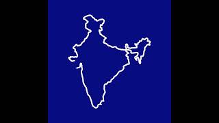 India Map blue screen animation white outline  Free Background shorts republicday india [upl. by Rola]