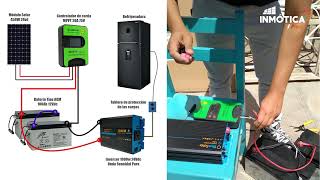 🔵🟢 Conexiòn de Kit fotovoltaico para uso de refrigeradora [upl. by Aihseket522]