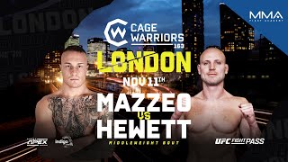 Francesco Mazzeo vs Angus Hewett  FULL FIGHT  CW 163 London [upl. by Anirtik839]