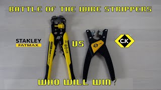 Battle of the Wire Strippers Stanley Fatmax Automatic Wire Stripper vs CK Automatic Wire Stripper [upl. by Silvestro248]