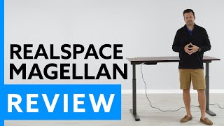 Realspace® Magellan Performance Electric HeightAdjustable Desk Review  Rating  Pricing [upl. by Ahsaele]