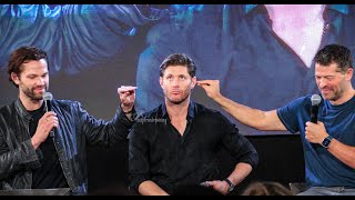 Jensen Ackles Jared Padalecki Misha Collins Sunday Panel  Jus In Bello 12  Rome 2023 [upl. by Bunny]