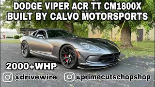 Dodge Viper ACR TT CM1800X built by Calvo Motorsports dragy acceleration from 60150 amp 100250 kmh [upl. by Nerra]