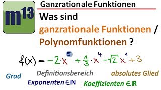 Was sind ganzrationale Funktionen Polynomfunktionen [upl. by Mallon]