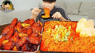 ASMR MUKBANG 직접 만든 순두부 열라면 김밥 고추장 치킨먹방 RAMYEON amp KIMBAP MUKBANG EATING SOUND [upl. by Berliner]