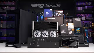 「BRO」4K Water Cooled PC Build PHANTEKS NV9 Lowkey luxuryWith RTX4090 Matrix 追风者NV9黑色海景房 pcbuild [upl. by Inaniel682]