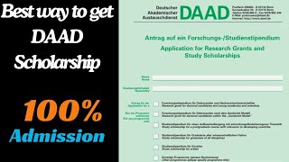 How to fill DAAD Scholarship Application Form  Study in Germany  Fully Funded Scholarship [upl. by Laura]