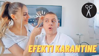 Efekti i Karantines  Valdrina ja pren flokt Valit✂️✂️  GOES WRONG😂😂 [upl. by Crispen77]