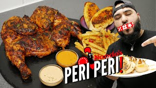 Peri Peri Chicken with Peri Peri Fries and Sauce  Halal Chefs Peri Peri Chicken [upl. by Yruok266]