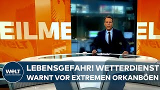 ZEYNEP Lebensgefahr Der Deutsche Wetterdienst warnt vor extremen Orkanböen I EILMELDUNG [upl. by Nylime]