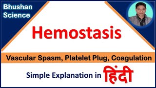 Hemostasis  Blood Clotting  Platelet Plug Formation  Coagulation Cascade Hindi  Bhushan Science [upl. by Traver]