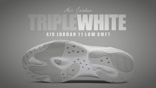 WHITE 2022 Air Jordan 11 CMFT Low DETAILED LOOK  PRICE [upl. by Geehan567]