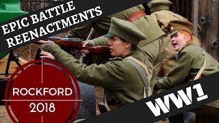 Epic WW1 Ostfront Reenactment  Rockford 2018 Womens Battalion of Death [upl. by Arlana]