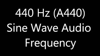 440 Hz Sine Wave Sound Frequency Tone for Tuning A440 [upl. by Enomrej37]