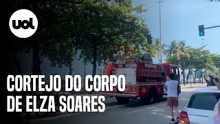 Cortejo do corpo de Elza Soares passa pelas ruas do Rio de Janeiro [upl. by Neerbas216]