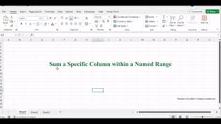 How to Sum Specific Row or Column in Named Range in Excel [upl. by Onailimixam]