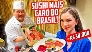 COMI NO NOVO RESTAURANTE JAPONÊS MAIS CARO DO BRASIL 30000 REAIS [upl. by Enyaht]