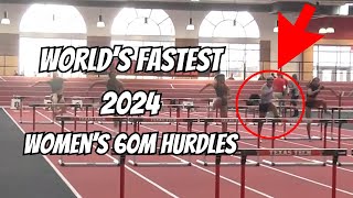 Blazing Fast Womens 60m Hurdles Finals  Devynne Charlton Texas Tech Corky Classic 24 [upl. by Chellman]