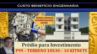 Prédio P99  Terreno 10x30  10 kitnets [upl. by Sathrum355]