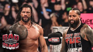 Jimmy Uso returns to help Roman Reigns take out The Bloodline Bad Blood 2024 highlights [upl. by Ethbun906]