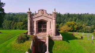 Drone footage of the Church at Lowther Castle [upl. by Fielding865]