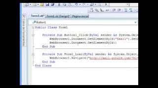 VBNET Login no Gmail  Visual Basic Tutoriais [upl. by Turne]