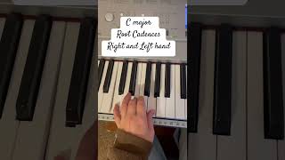 Piano Skill Building C Major Root Cadences Left and Right Hand C F C G G7 C shorts pianolesson [upl. by Mariquilla]