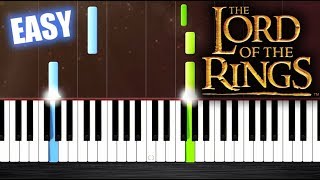 The Lord Of The Rings  Concerning Hobbits  EASY Piano Tutorial by PlutaX [upl. by Barna307]