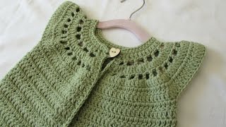 How to crochet a little girls cute cardigan  sweater [upl. by Wilson984]