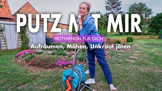 PUTZ MIT MIR 🏡  Terrasse aufräumen amp Garten verschönern  Baustelle Putzmotivation im Zeitraffer [upl. by Acnoib]