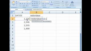 Excel Formulas redondear redondearmas redondearmenos [upl. by Anilac71]