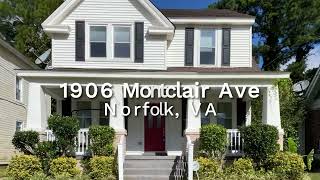 NORFOLK HOME FOR RENT by PMI VIRGINIA  1906 Montclair Ave [upl. by Dorri]