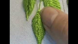 Raised Close Herringbone Stitch Leaf [upl. by Janifer285]