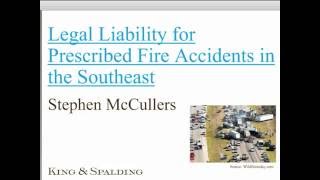 SFE Webinar Legal Liability for Prescribed Fire in the Southeast [upl. by Rika]