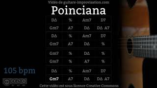 Poinciana 105 bpm  Gypsy jazz Backing track  Jazz manouche [upl. by Jak301]