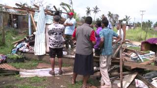 Prime Minister visits people affected by Cyclone Evan Western Division [upl. by Renee]